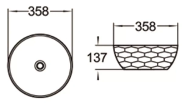 Раковина SantiLine SL-1038 36х36 белая