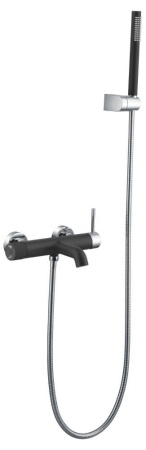 Смеситель для ванны с душем Boheme Uno 463-BCR black chrome