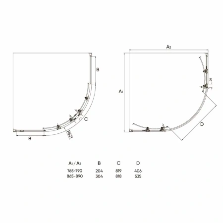 Душевой угол Veconi Rovigo RV-107, 900x900x1900, хром, стекло прозрачное, RV107-90-01-C4