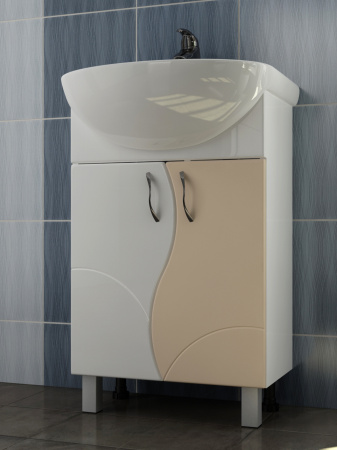 Тумба под раковину напольная VIGO Alessandro tn.ALE.UYU.55.2D беж, 55 см