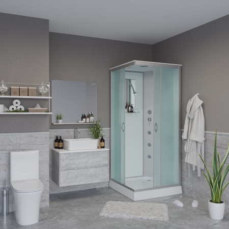 Душевая кабина Niagara Classic NG-2510-14LG (120х80х215) высокий поддон(40см),стекло тонированное