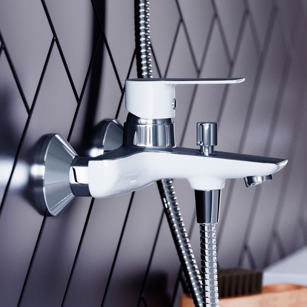 841000000 Origin Elegance Смеситель для ванны и душа AM.PM белый