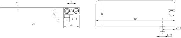 Шланговое подключение Villeroy & Boch Embrace Plus TVS10800600061 с полкой