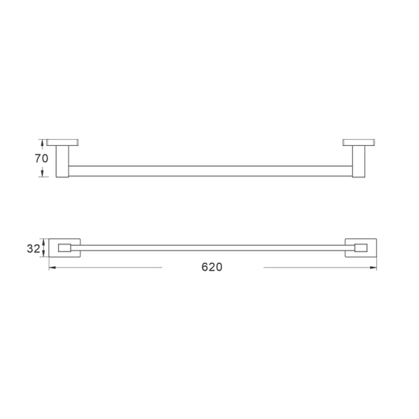 Полотенцедержатель Shevanik SG5617, хром