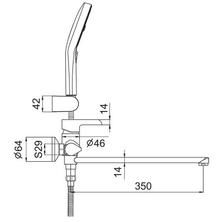 Смеситель для ванны Gappo G03-8 G2203-8