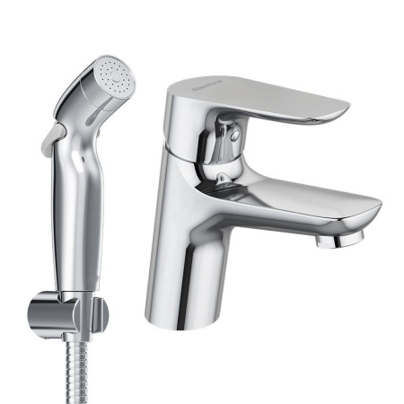 770300001 Jupiter Смеситель для умывальника Damixa с гиг. душем, хром