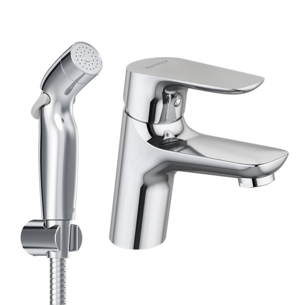 770300001 Jupiter Смеситель для умывальника Damixa с гиг. душем, хром