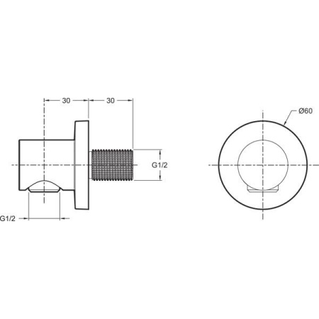 Шланговое подключение Jacob Delafon Modulo E8465-CP Хром