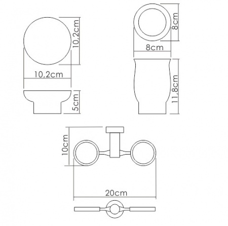 Держатель стакана и мыльницы WasserKRAFT K-24126