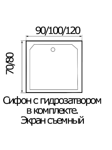 Душевой поддон Wemor WEMOR 100/80/24 S