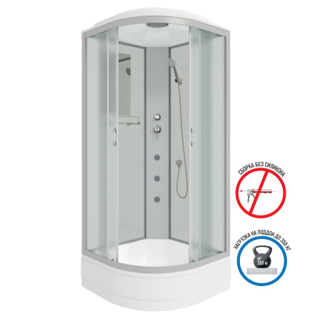 Душевая кабина Niagara Classic NG-2309-14BKG (100х100х200) высокий поддон(40см),стекло матовое