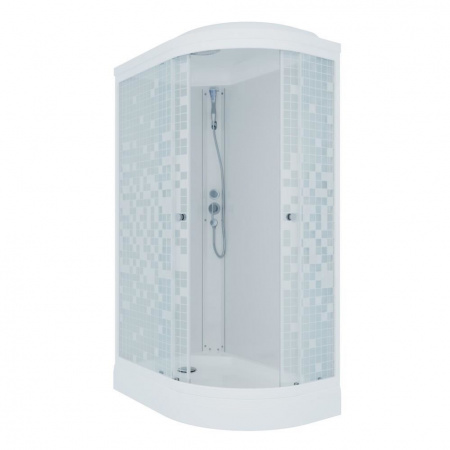 Душевая кабина Triton Коралл А3 ДН4 120х80 левая, поддон низкий, стекло мозаика