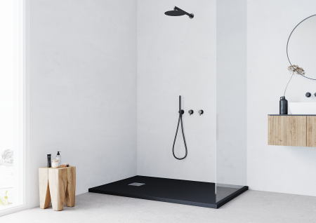 Душевой поддон Taliente PTA-ST-120Bstone 120х80 литьевой мрамор черный матовый