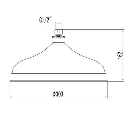 Лейка Lemark LM9830B для верхнего душа, 1-функциональная