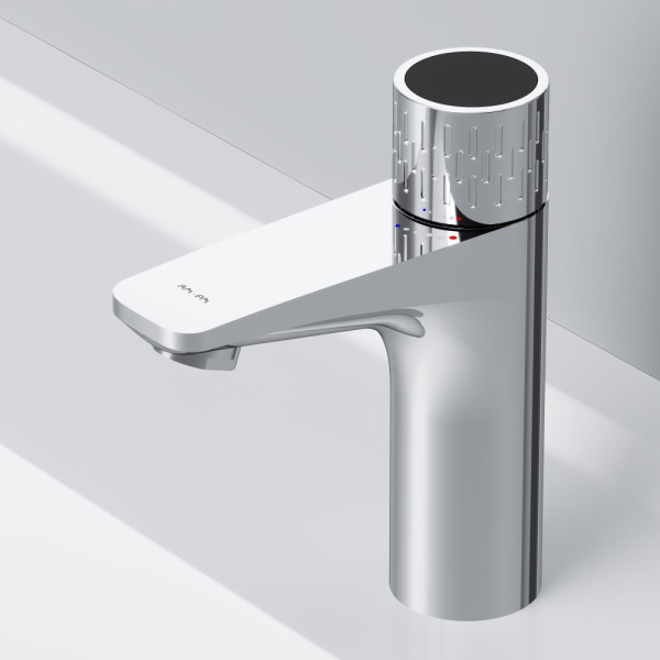 F90A02400 Gem Смеситель для умывальника AM.PM с индикацией температуры, хром.