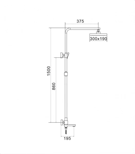 Душевая система Rose R1096