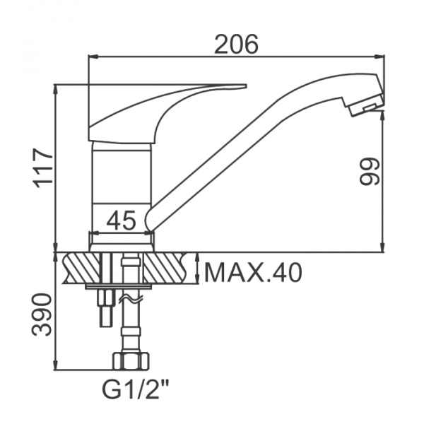 Смеситель для мойки Ledeme H36 L4536