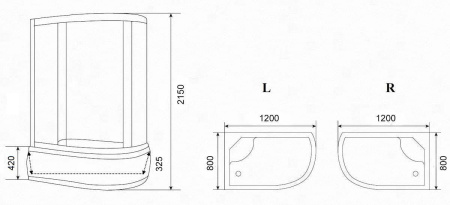 Душевая кабина PARLY EC1221L