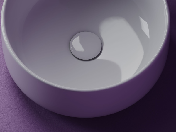 Умывальник чаша накладная круглая Ceramicanova Element 355*355*150мм, Белый, CN5047