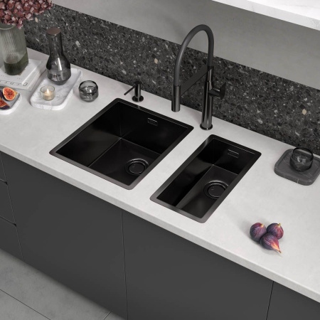 Кухонная мойка Reflexion Como RX2022BL оружейная сталь