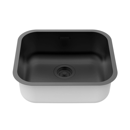Мойка Paulmark VELLO 48 UNI VE48-MBN 480х430х180 мм, нержавеющая сталь, матовый черный NANO-PVD