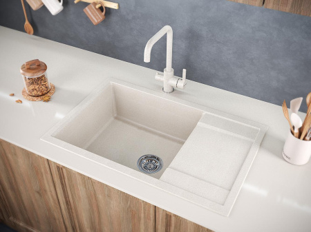 Мойка Paulmark FLUGEN 60 PM317850-BE 500х780х200 мм, IT-GRANIT, бежевый