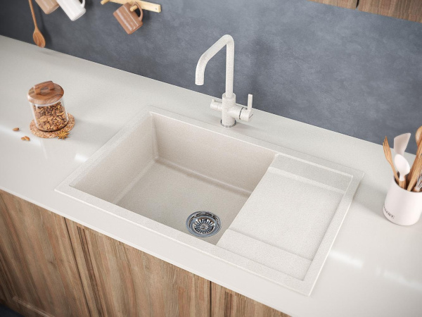 Мойка Paulmark FLUGEN 60 PM317850-BE 500х780х200 мм, IT-GRANIT, бежевый