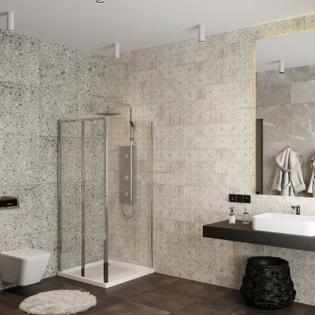 Душевой уголок Roxen Lima 55070-90 (90х90) стекла прозрачные/профиль хром