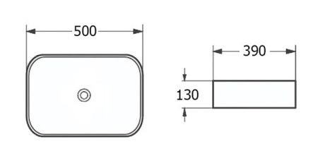 Умывальник Roxen Pure 570050 500х390х130