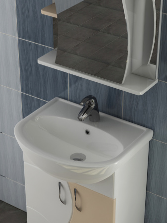 Тумба под раковину напольная VIGO Alessandro tn.ALE.UYU.55.2D беж, 55 см