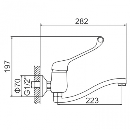 Настенный смеситель локтевой Ledeme H79 L4679