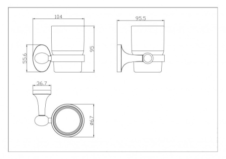 Стакан для зубных щеток CeramaLux Bell 53502