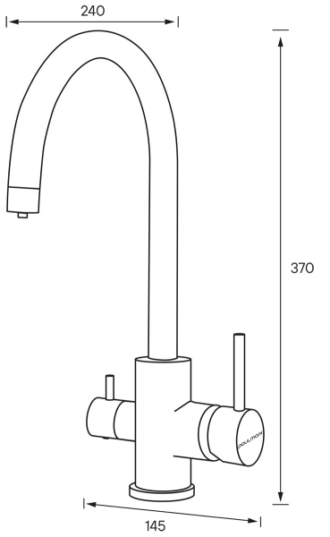 Смеситель для кухни Paulmark ESSEN Es213211-308, черный