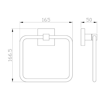 Кольцо для полотенец WONZON & WOGHAND, WONZON & WOGHAND, Темное золото (WW-8913-DG)