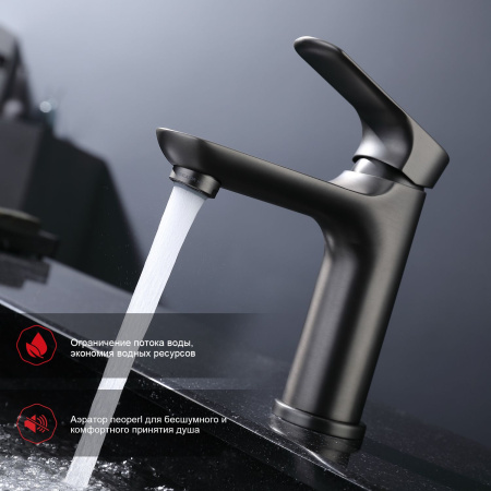 Смеситель для раковины Raglo R03.10.09, графит