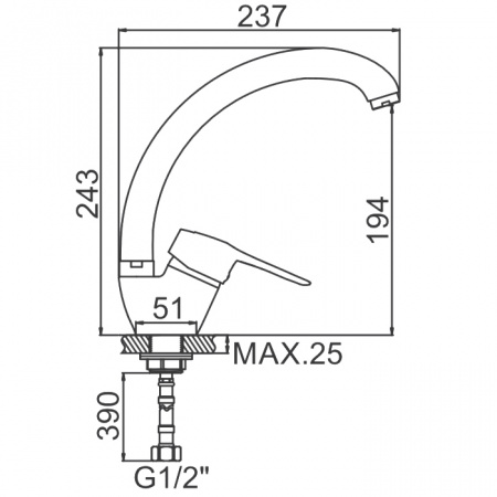 Смеситель для мойки Ledeme H28 L5928-B