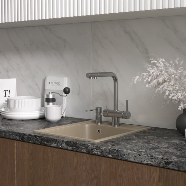 Кухонная мойка Reflection Quadra RF0243BE, бежевый