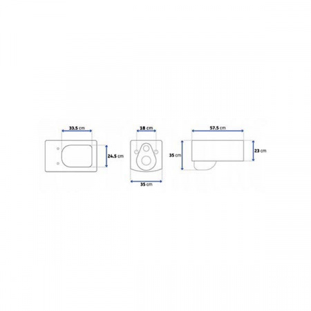 Унитаз подвесной Rea RICO Rimless Duroplast REA-C6600