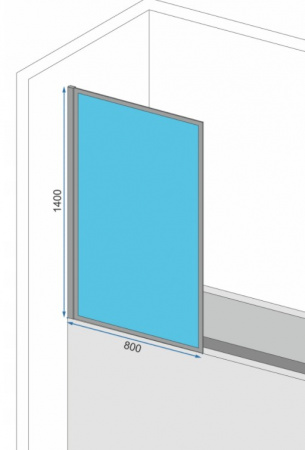 Шторка для ванной Rea LAGOS-1 CZARNY 80X140 REA-K4570