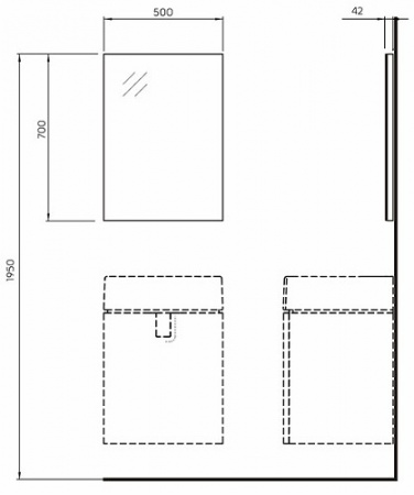 Зеркало Kolo Twins 88455000 50 см