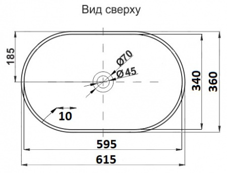 Раковина накладная CeramaLux 7811A