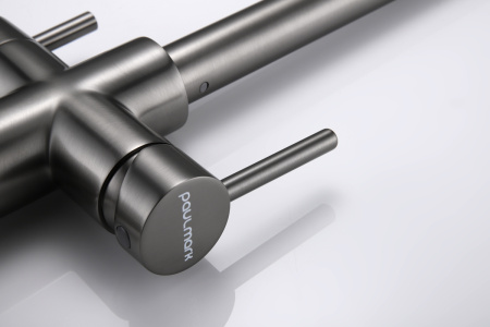 Смеситель для кухни Paulmark LANGE La214212-GM, вороненая сталь