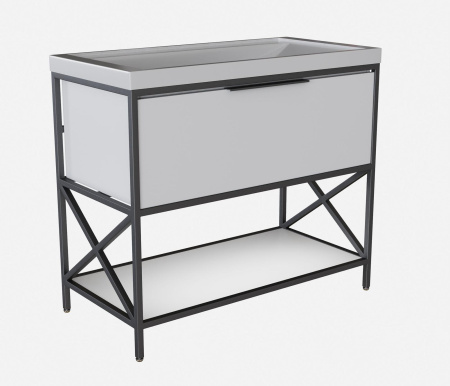 Тумба под раковину Фостер 100 MIXLINE Бруклин-100 белый (543947)