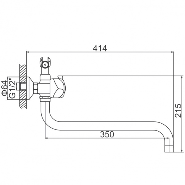 Смеситель для ванны Ledeme H26 L2726