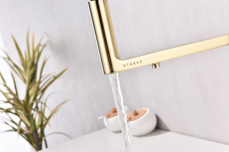 Смеситель для кухни Paulmark TORNADO To213402-G, золото