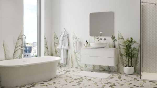 Тумба под умывальник Belux Джаз подвесная 110-02, белый глянцевый