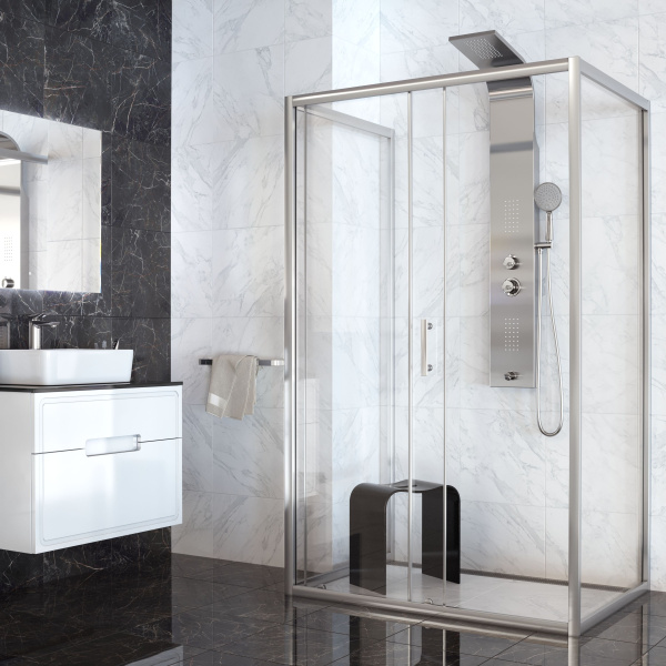 Душевая панель Taliente TA-G-S02C+s прямоугольная настенная