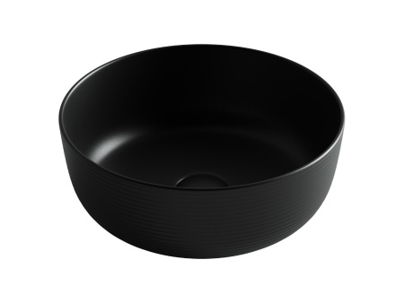 Раковина накладная круглая Ceramicanova Element 356*356*135, черный матовый, CN6073MB