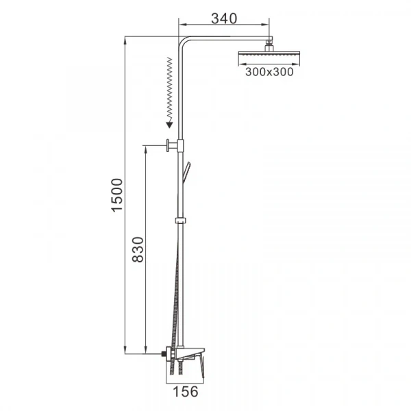 Душевая система Rose R2036