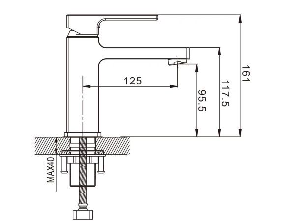 Смеситель для раковины Rose R1001H-1